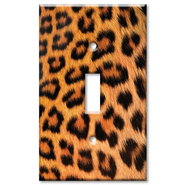 Art Plates Single Toggle S671-plate Faux Leopard Fur Switch Plate Art Plates Single Toggle S671-plate Faux Leopard Fur Switch Plate